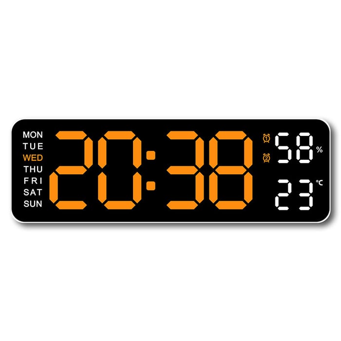 ChronoGlow – Modern LED Wall Clock with Extra Large Digits