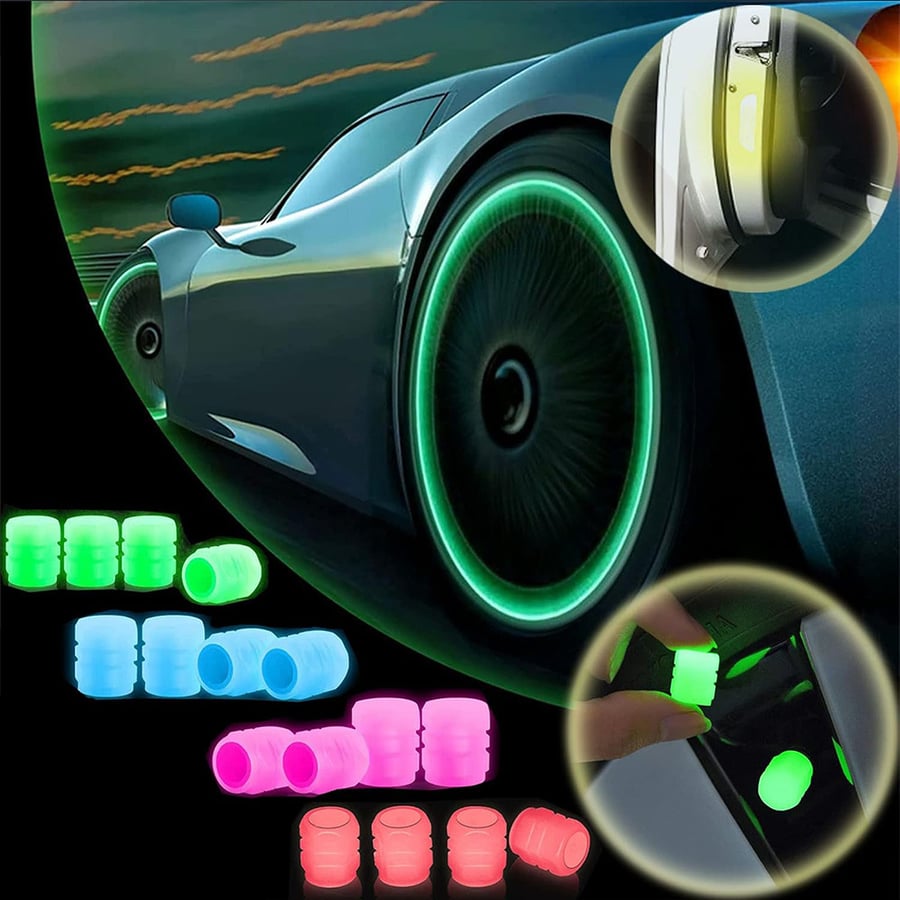 GlowRide - Fluorescent Wheel Valve Caps