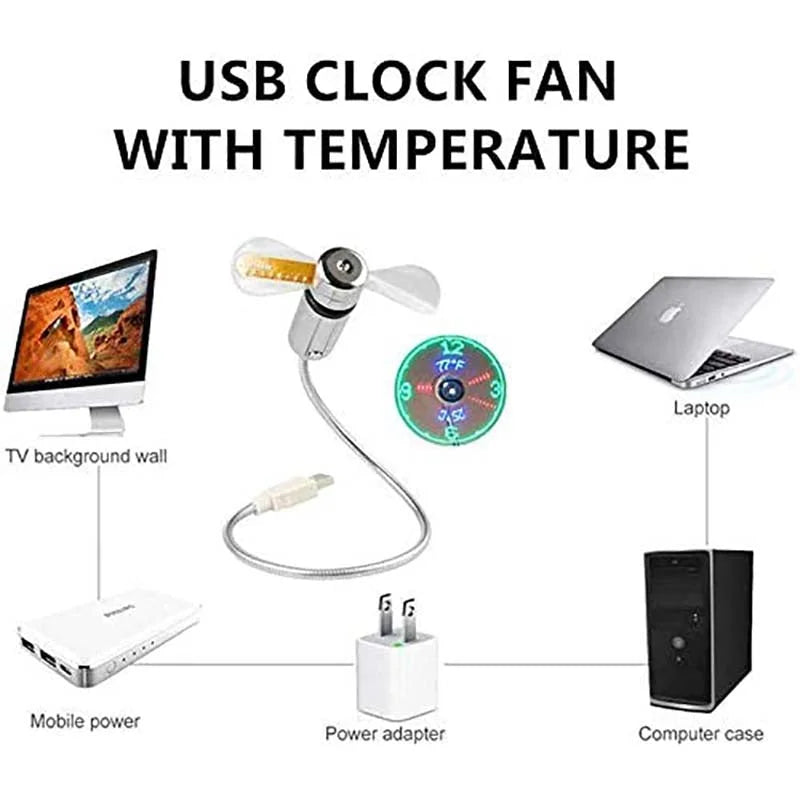 AeroGlow – Smart LED Clock Fan