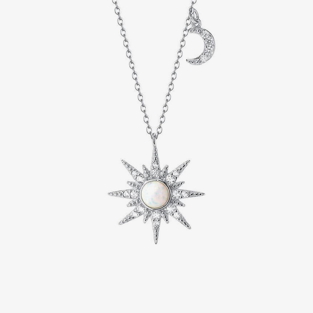 For Bonus Daughter - Hearts Are Linked Moon And Star Necklace