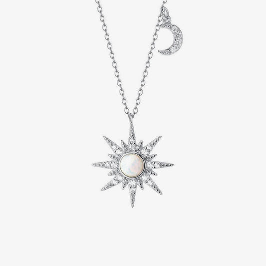 For Bonus Daughter - Hearts Are Linked Moon And Star Necklace