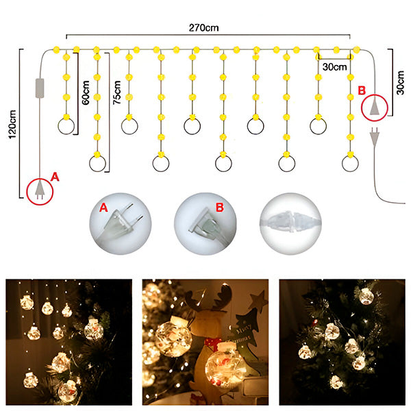 Fényes karácsonyi gömbök (3m) | XMASBALL