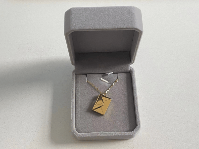 HeartMail – Custom Photo Envelope Necklace