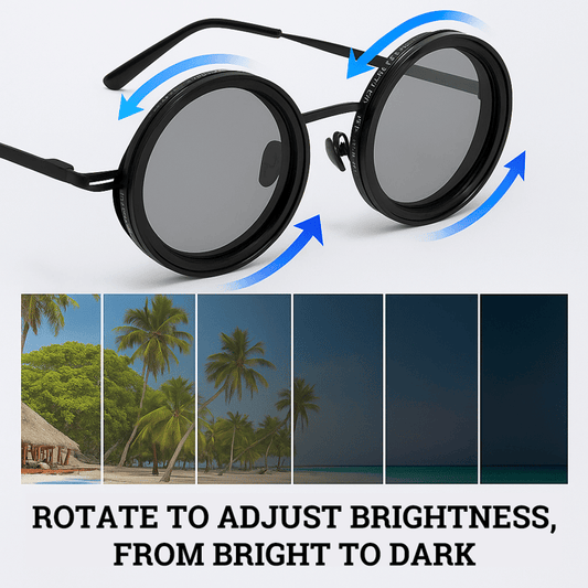 ShadeFlex – Adjustable Tint Retro Round Polarized Sunglasses