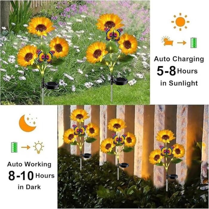 LumiFlora – Decorative Solar Sunflower Yard Lights