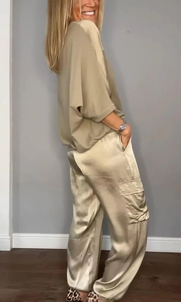 SilvaLuxe – Smooth Satin Lounge Set