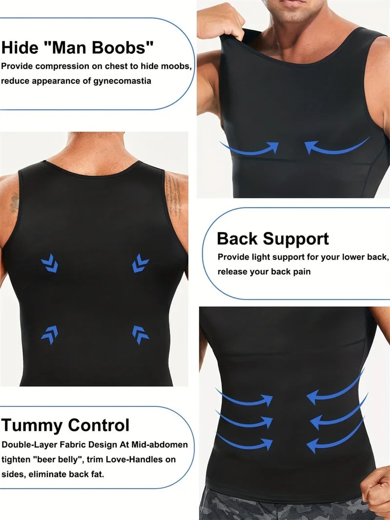 CoreFit – Men’s Sleeveless Shapewear Undershirt