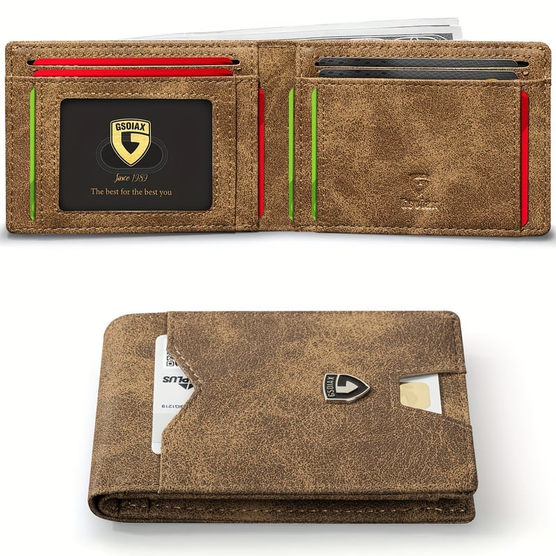 CarbonShield – Slim RFID Leather Wallet