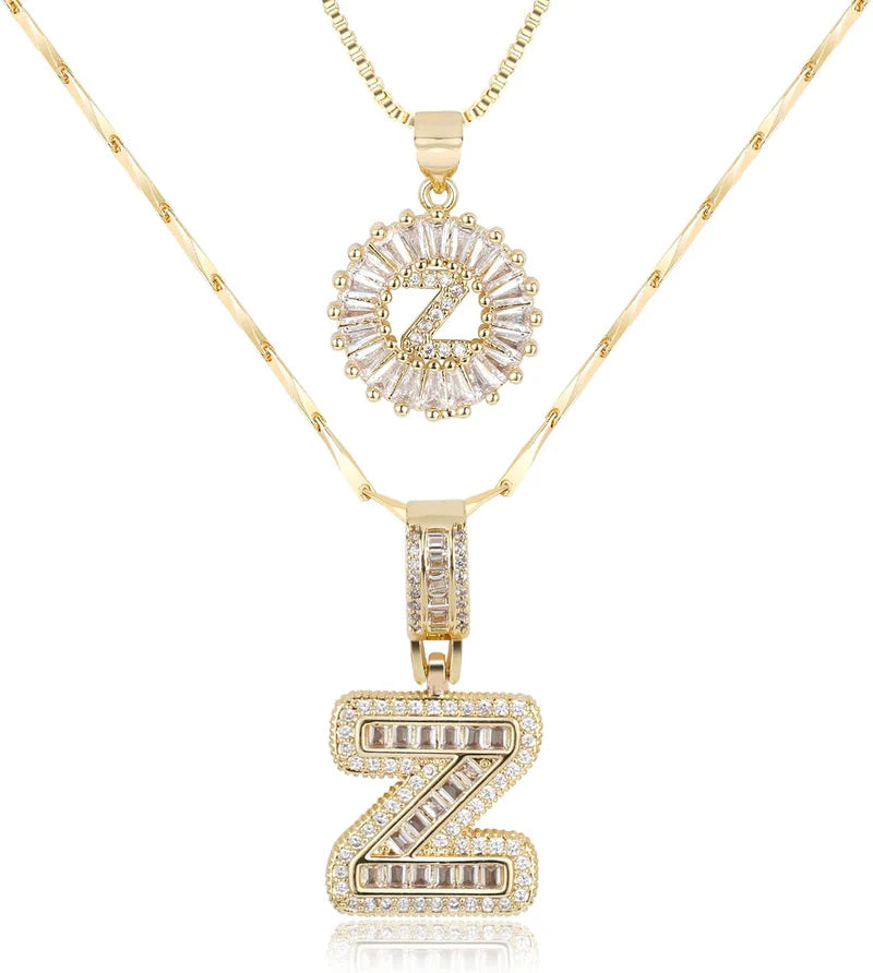 LetterLuxe – Personalized Initial Pendant Set