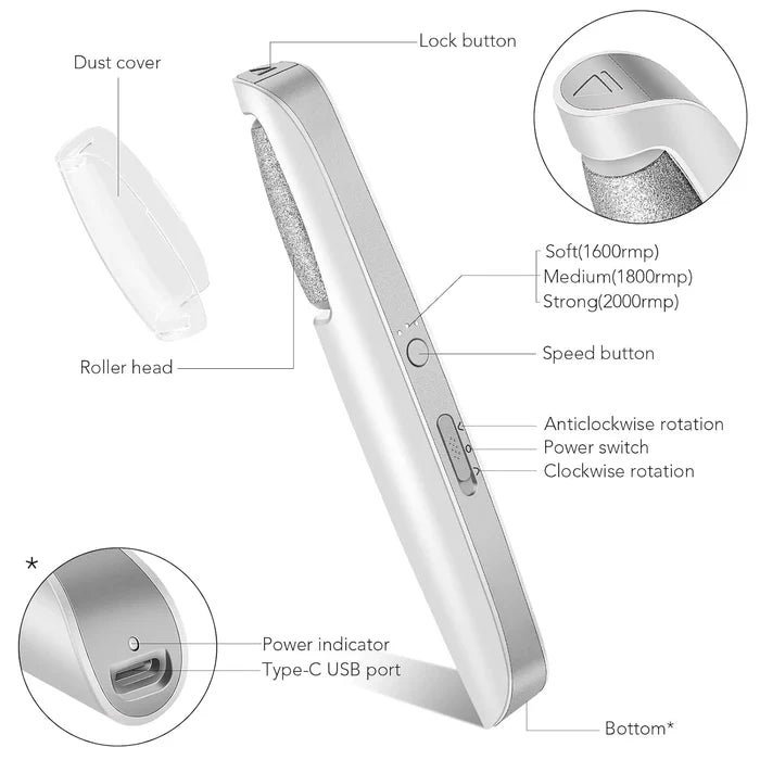 PediLux – Rechargeable Electric Callus Remover