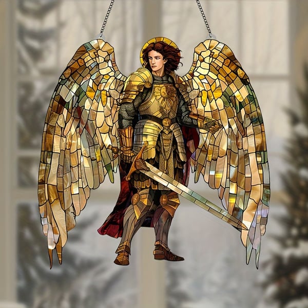 SacredWings - Michael Archangel Stained Ornament