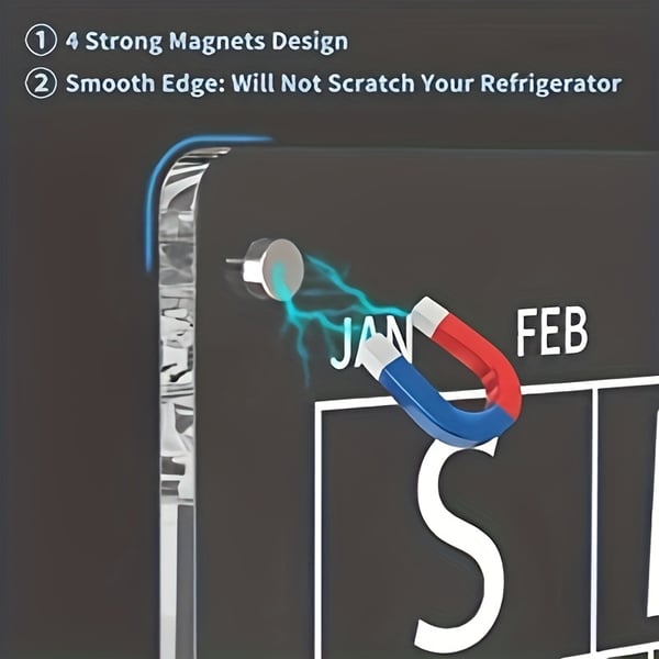 MagniPlan – Permanently Reusable Fridge Planner Board