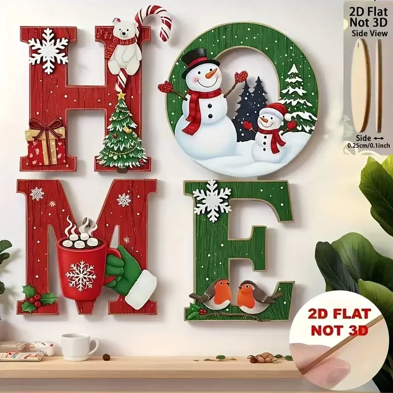 JoyfulHome – Christmas Letter Ornament Set
