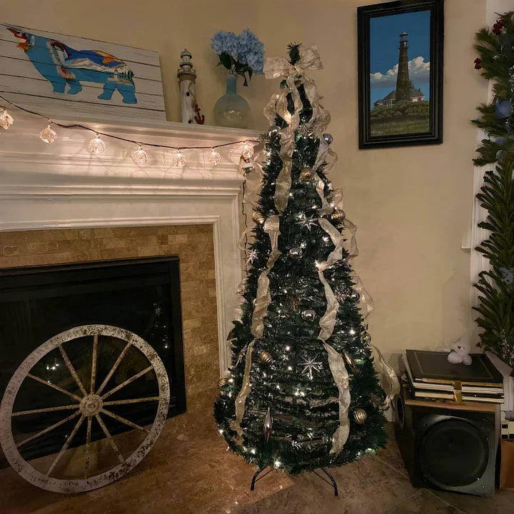 SparklePine – Easy Pop Up Gold & Silver Holiday Tree