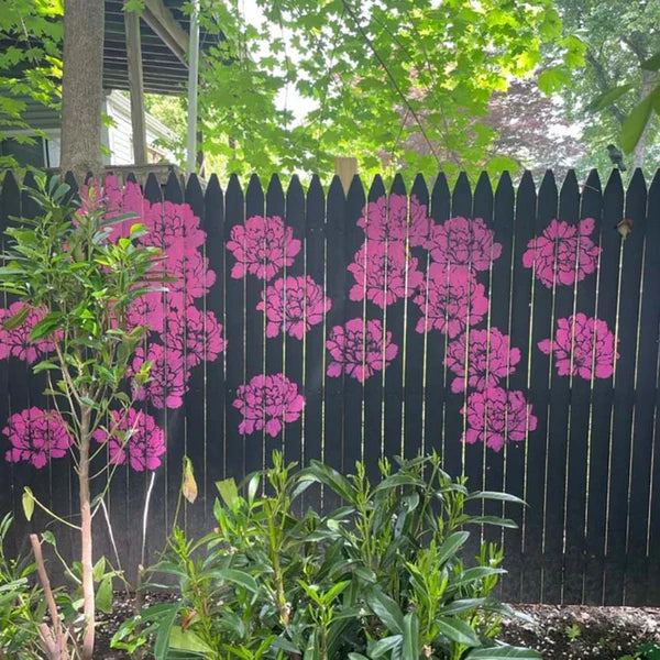 BloomTrace – Garden Fence Flower Stencils for DIY Décor