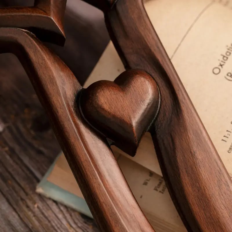 HeartLoom – Intertwined Wooden Cross