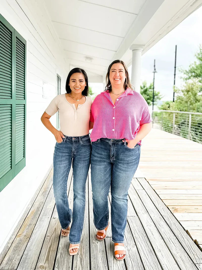 CurveMuse – Tummy Control Bootcut Jeans
