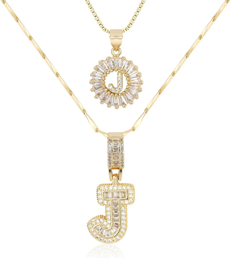 LetterLuxe – Personalized Initial Pendant Set