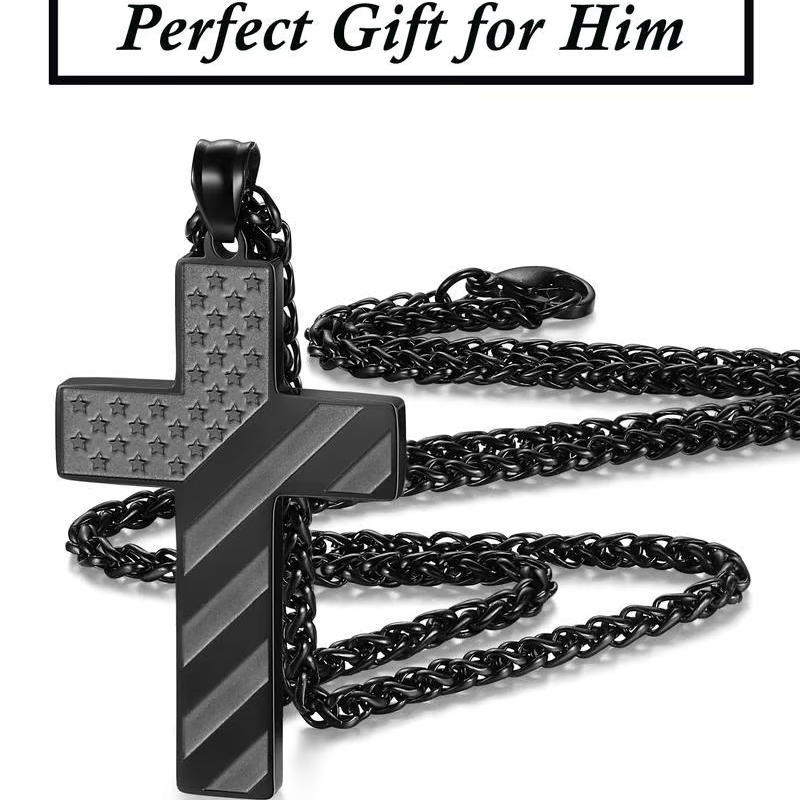 BraveSoul – Patriotic Cross Pendant for Inner Courage