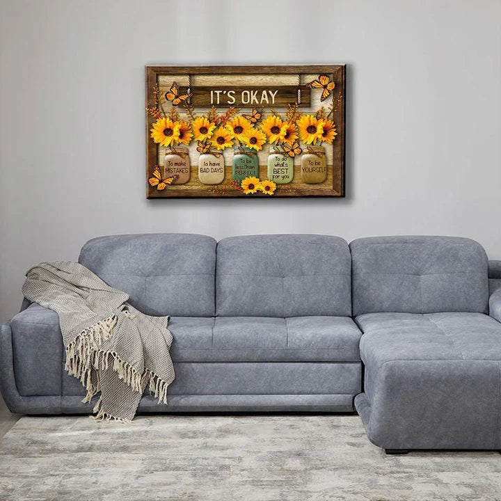BloomFlight – Butterfly & Sunflower Wall Art