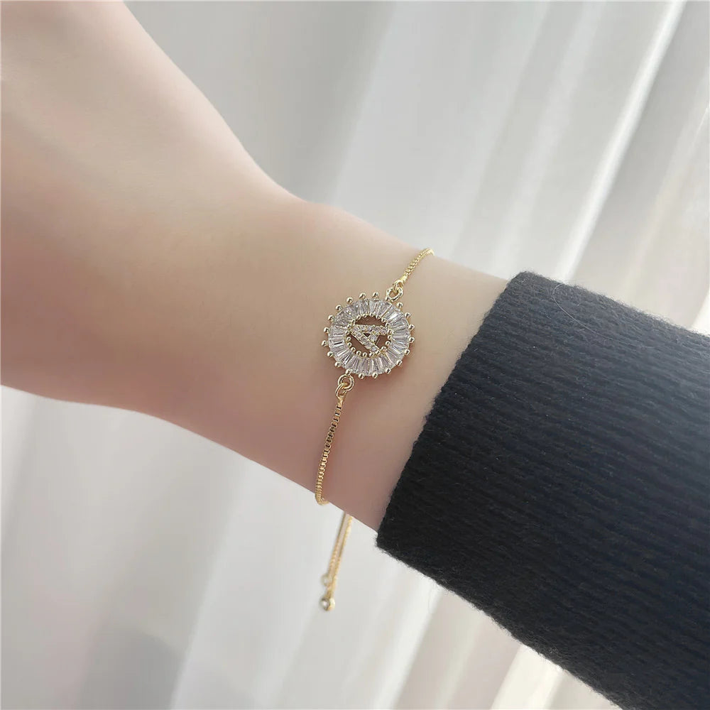 CharmLuxe – Personalized Initial Bracelet