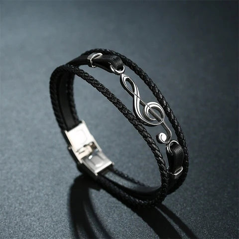 StrumSoul – Handmade Leather Music Bracelet