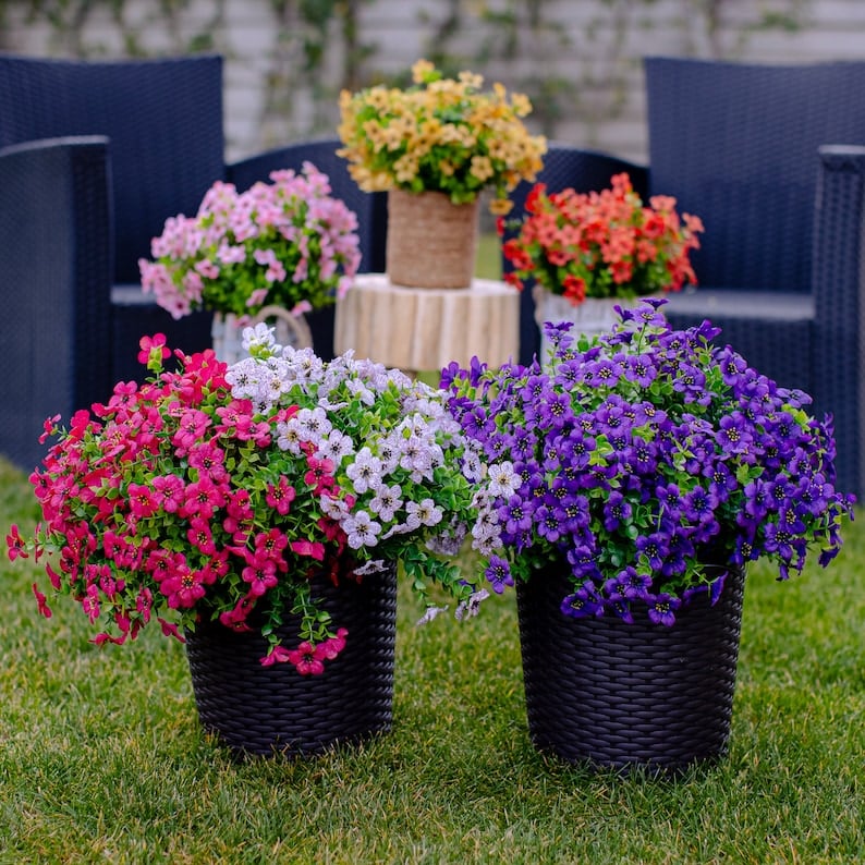 GardenGlow – Weatherproof Faux Flowers for Outdoor Beauty