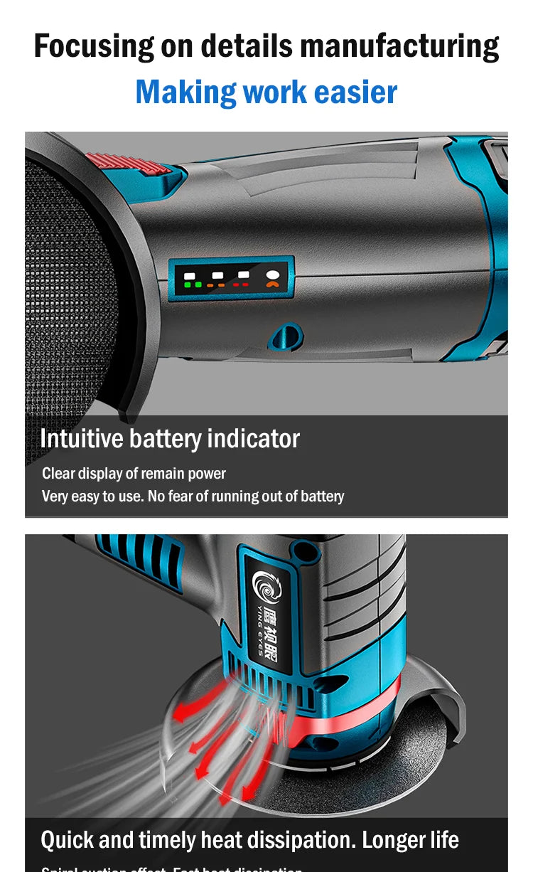 PowerEdge – Compact Brushless Angle Grinder