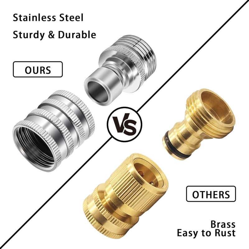 FlowSnap – Stainless Steel Hose Connector Set