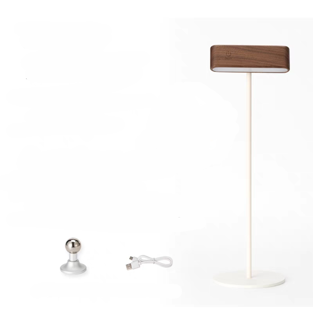 PureGrain – Walnut/Elm Magnetic Rechargeable Lamp