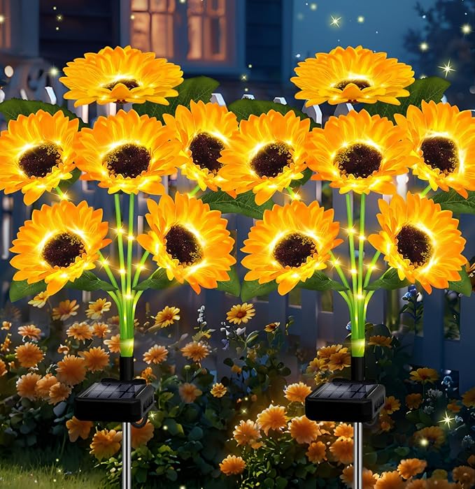 LumiFlora – Decorative Solar Sunflower Yard Lights