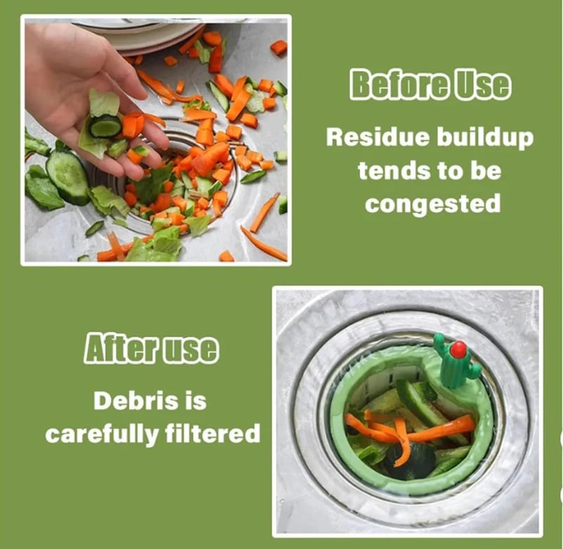 CactusFlow – Enhanced Kitchen Drain Filter