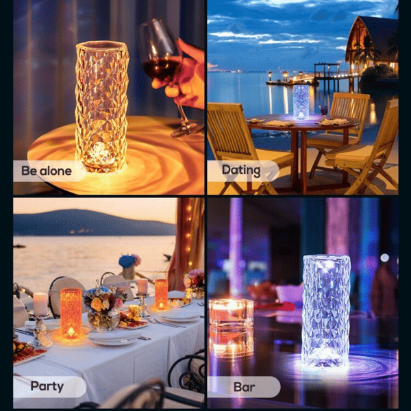 RoseAura – Color Changing Diamond Table Lamp