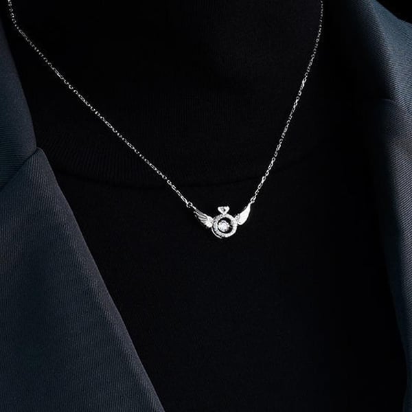 AngelGleam – Radiant Wings Rhinestone Necklace