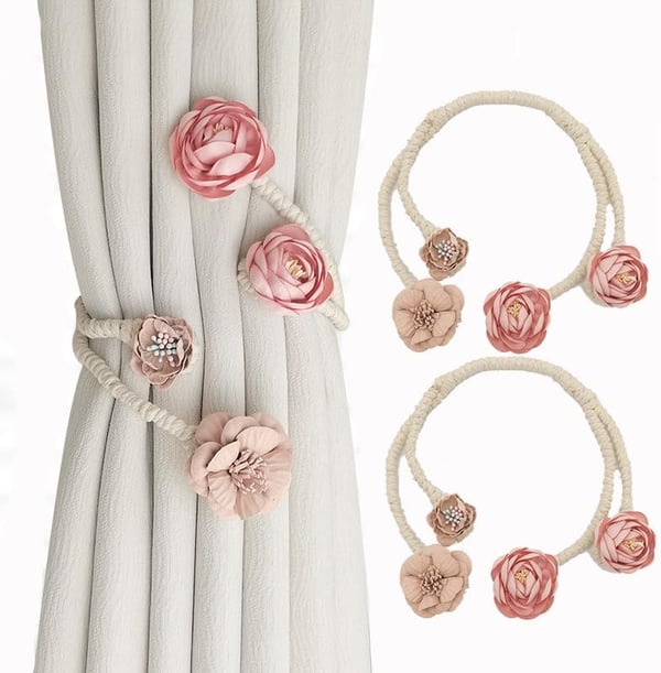DrapeBloom – Elegant Magnetic Curtain Tieback Clips