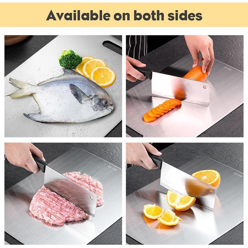 ChefEdge – Double Sided Stainless Steel Chopping Board