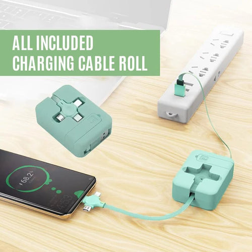 FlexiDock | 3-in-1 Retractable Charging and Phone Stand