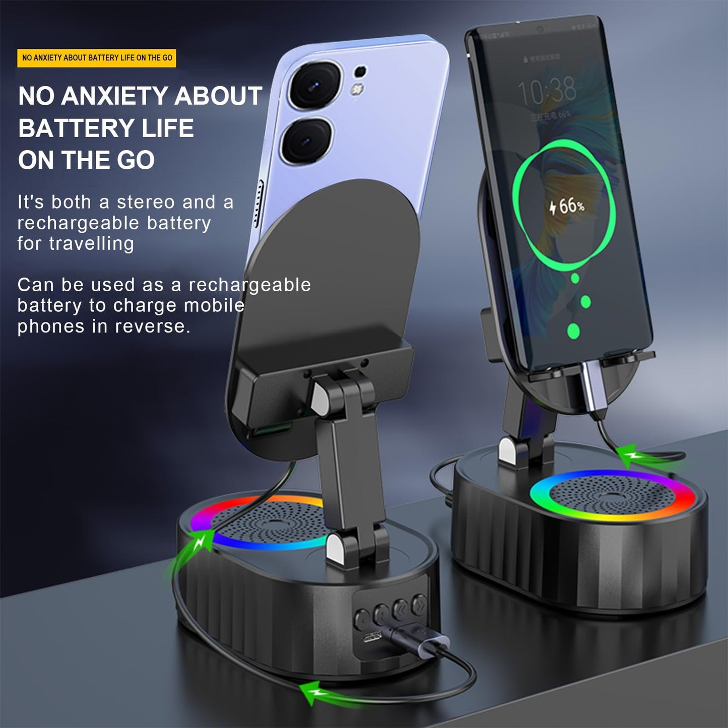 VibeStation - Automatic Sound & Charging Stand