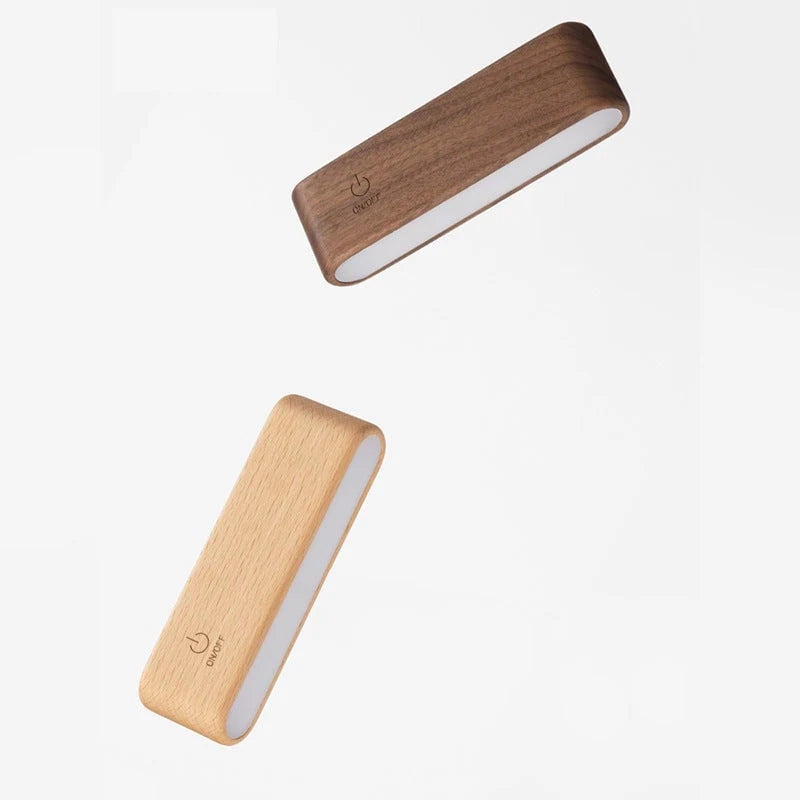 LumaWood – Solid Wood Desk Lamp with Magnetic Charging