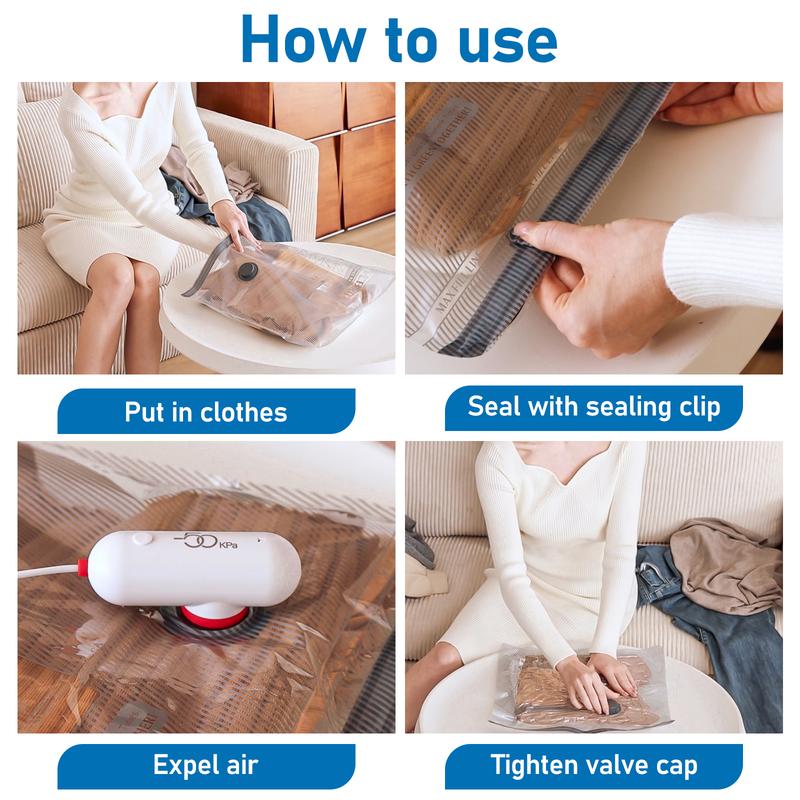 PackEase - Space Saver Vacuum Bags with Electric Pump