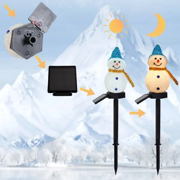 SnowGlow – Waterproof Solar Snowman Lamp