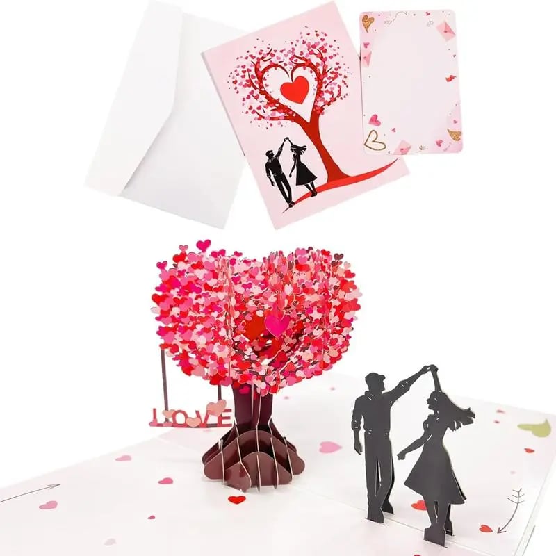 HeartsInBloom - Pop-Up Anniversary & Valentine’s Card