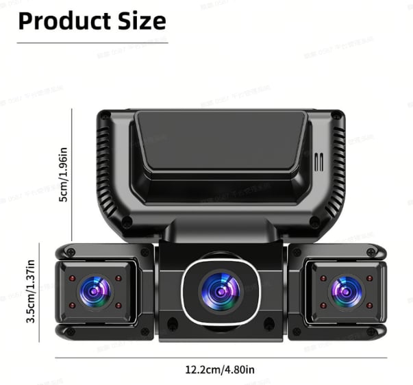FullSight Pro – 360° WiFi Dash Cam with 4-Channel Coverage