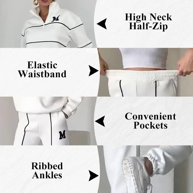 CozyLine – Casual Sweatshirt 2-Piece Set