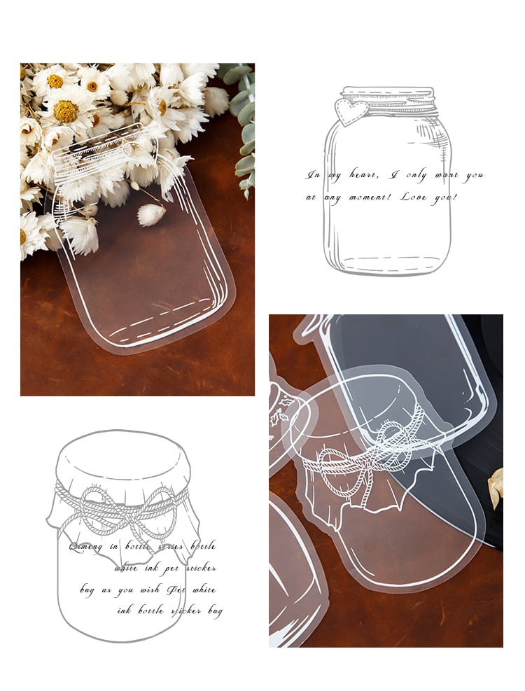 GlassGarden - 20pcs Transparent Bookmarks Inspired by Nature’s Art