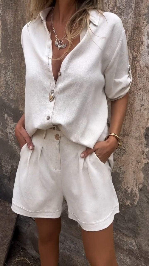 BreezyForm – Middle Sleeve Lapel Shirt Suit