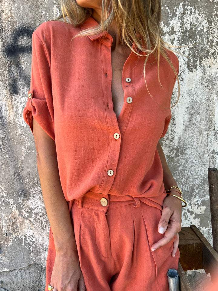 BreezyForm – Middle Sleeve Lapel Shirt Suit