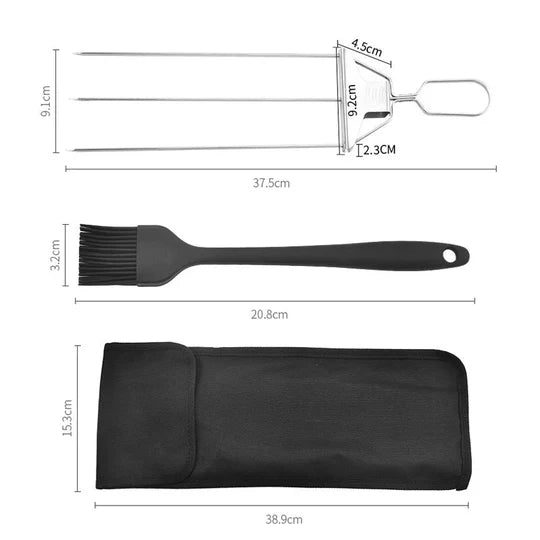 GrillMaster - Barbecue 3 way Grill Skewers