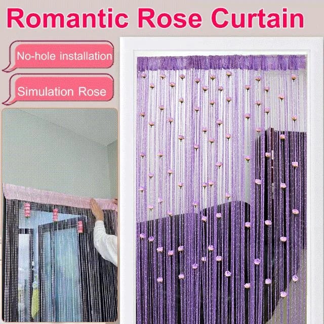 RoseDrape – Floral Tassel Curtain