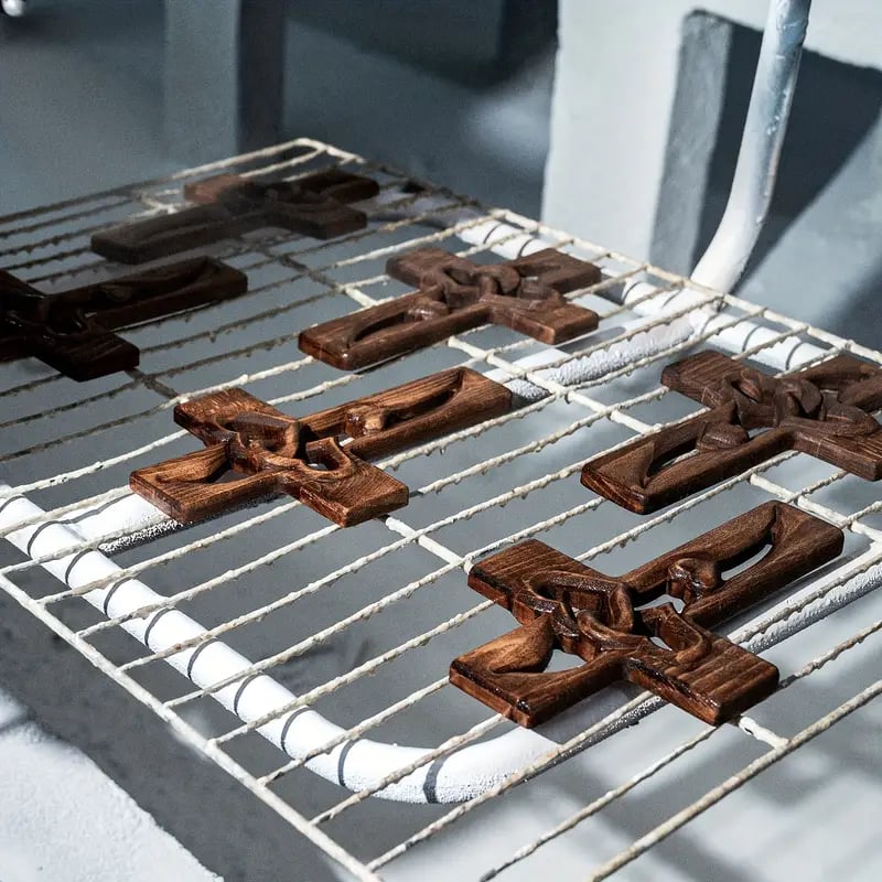 HeartLoom – Intertwined Wooden Cross